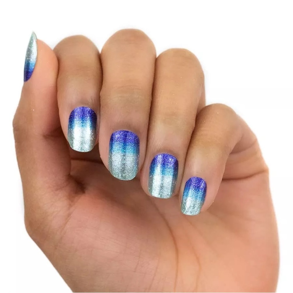 *Retired* Color Street: Long Time No Sea | Mint Blue Glitter Ombre Gradient - Picture 10 of 13
